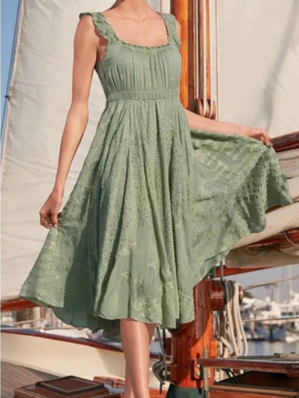 Johnny Was Sage Green Siren Dress